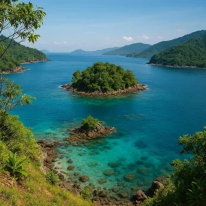Teluk Kiluan'da tropik bir sahil günü